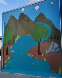 Pintura da fachada da escola