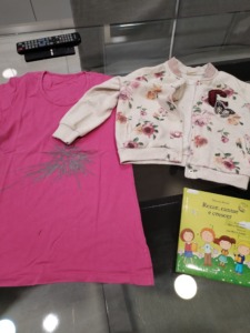Roupa utilizada para a capa do livro.