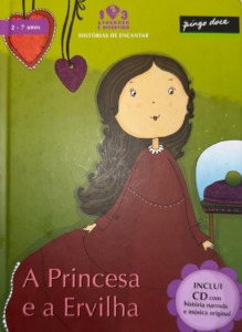 Capa da obra que serviu de inspiração para este trabalho: "A princesa e a ervilha".