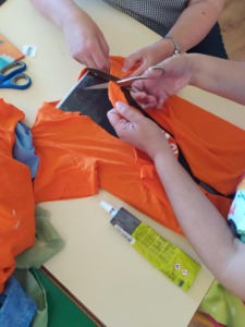 Preparação das roupas para iniciação do trabalho;