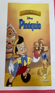 Foto da capa do livro do Pinóquio