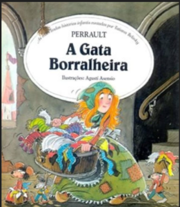 Imagem da capa do livro "A gata borralheira" que serviu de inspiração para o trabalho.