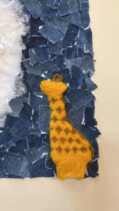 girafa (reutilização de um fantoche de dedo)