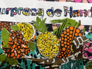 Frutas originais que Handa levaria à sua amiga e foram sendo comidas pelos animais ao longo do percurso