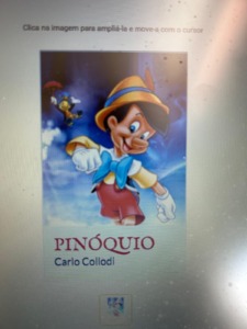 Esta foi a capa que serviu de inspiração aos alunos do 2º ano para realizarem o seu trabalho.