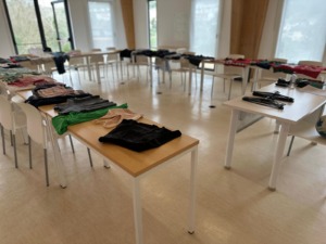 As roupas que foram usadas para os trabalhos